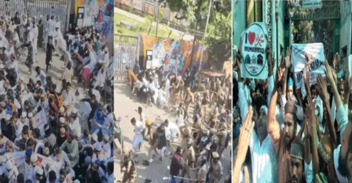 Bareilly Islamists turn violent pelt Bareilly Islamists turn violent pelt